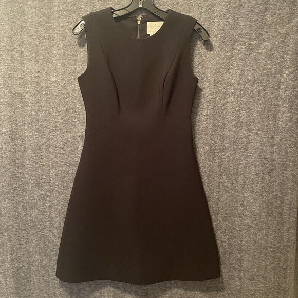 kate spade Dresses & Skirts - Kate Spade Dress Womens 2 Black Cocktail Sleeveless Sheath Gold Zip Back Career